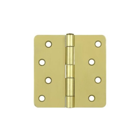 Deltana S44R44 1/4 Radius Door Hinge Brushed Brass, 10PK S44R44-XCP10